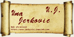 Una Jerković vizit kartica